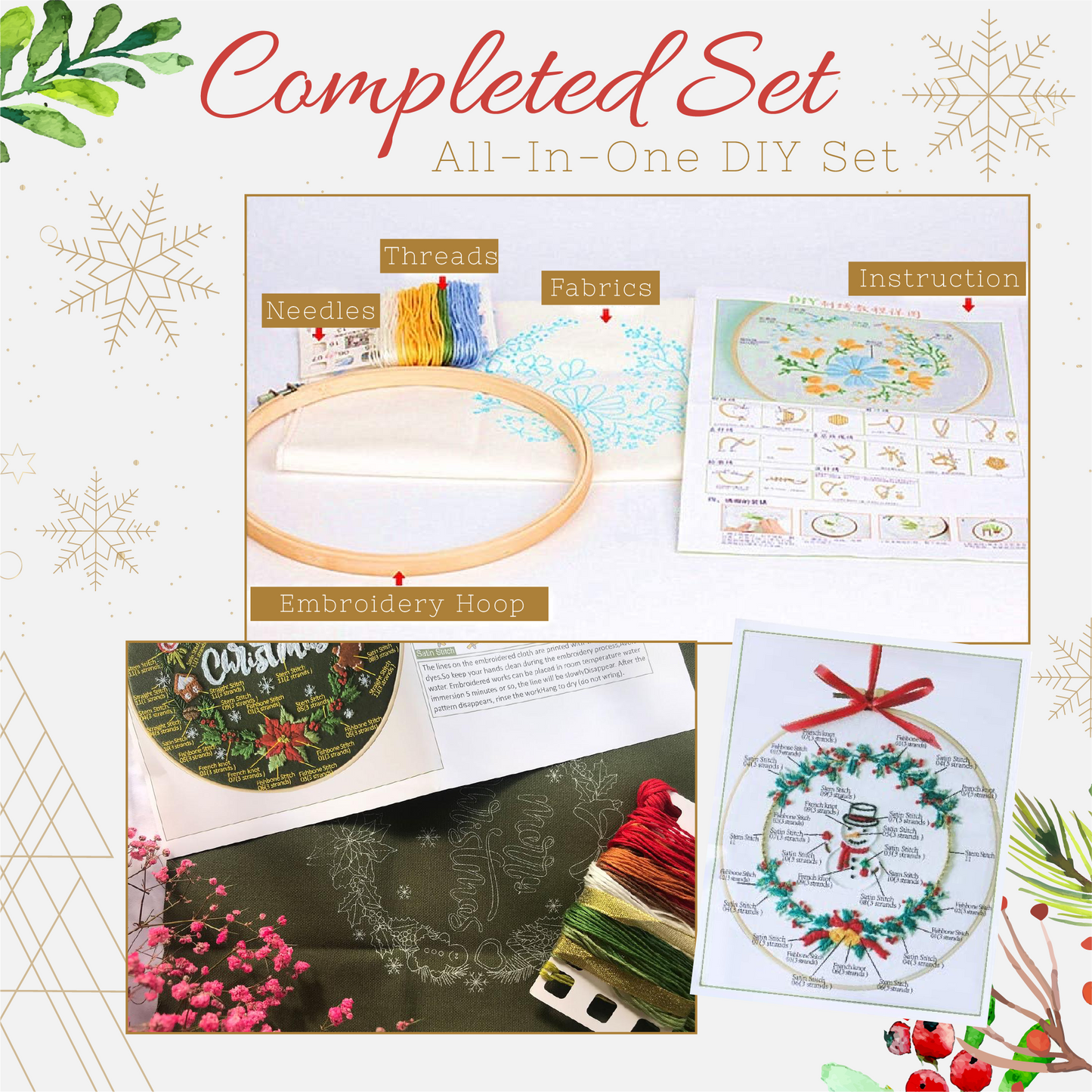 Christmas Embroidery PRO DIY Starter Kit